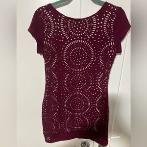 Hopes cut out burgundy dress